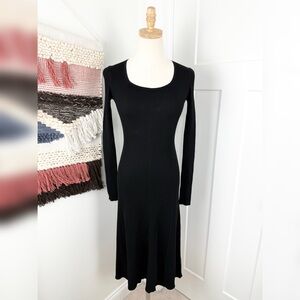 Everlane Ribbed Midi Dress Black Sz XS